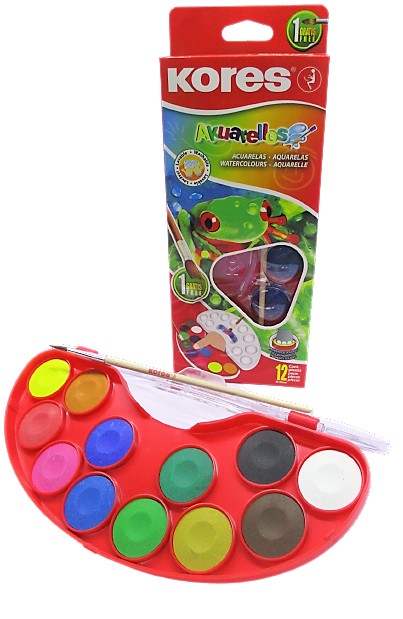 ACUARELAS LAVABLES KORES CON 12