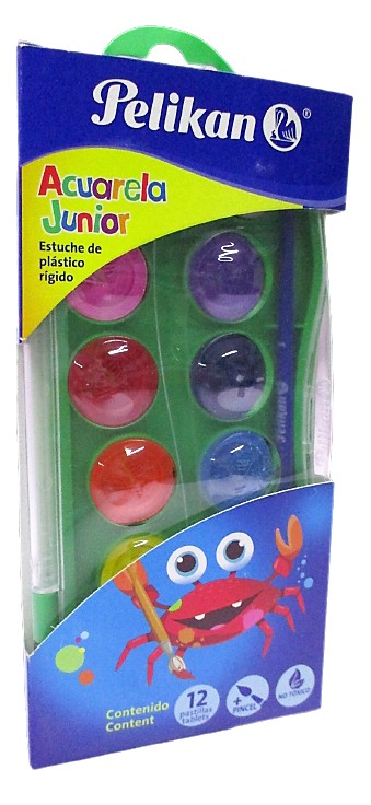 ACUARELAS JUNIOR PELIKAN CON 12 COLORES